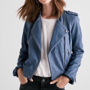 Cropped Leather Lucky Brand Jacket